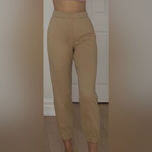 GAP Women's Tan Elastic Waist Jogger Pants